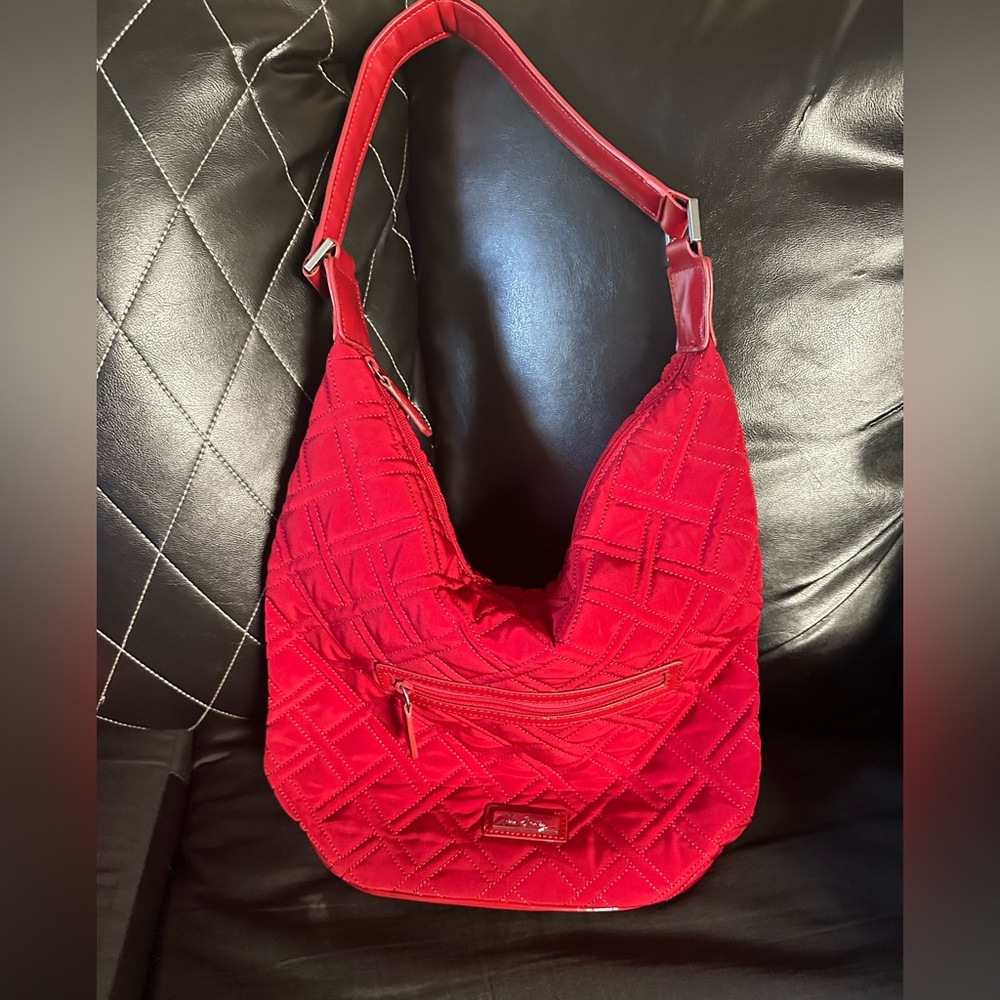 Vera Bradley Red Quilted Hobo Bag